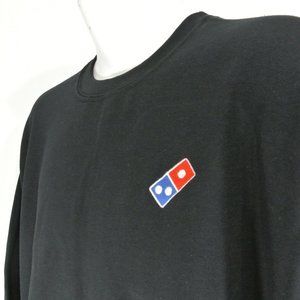 DOMINOS PIZZA Black Employee Uniform Sweatshirt Size S Small